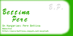 bettina pere business card